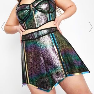 Dolls Kill/Club Exx Hologram Skirt - Plus Size 2x